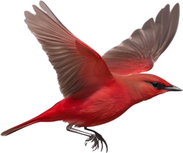 Closeup image of a crimson chat bird