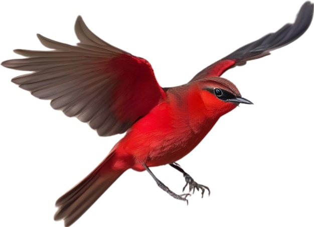 PSD closeup image of a crimson chat bird