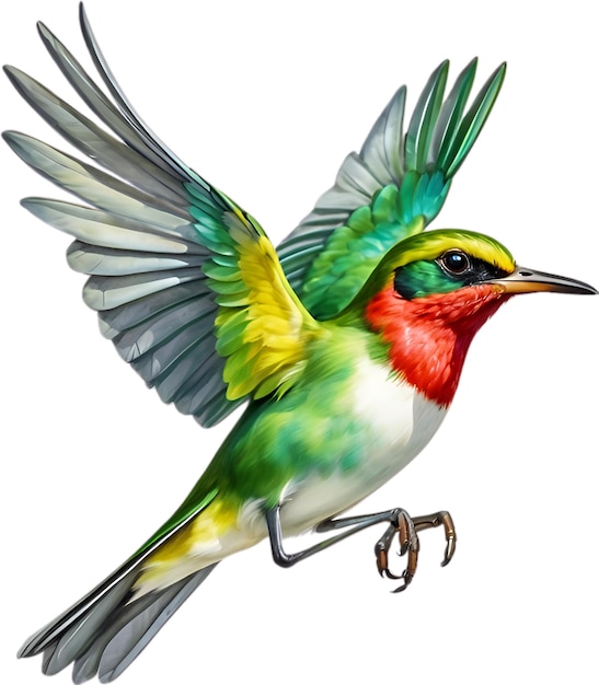 Closeup image of a cuban tody bird