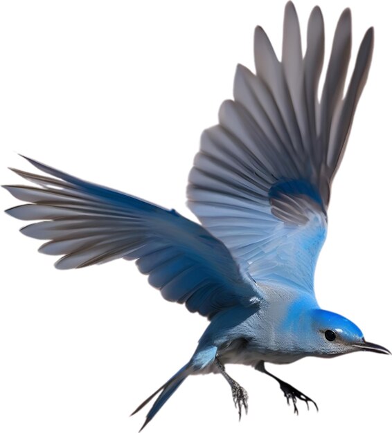 PSD closeup image of a mountain bluebird