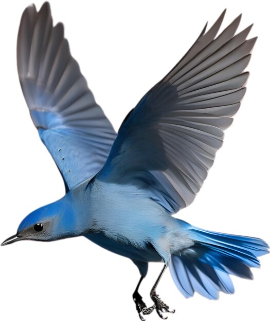 PSD closeup image of a mountain bluebird