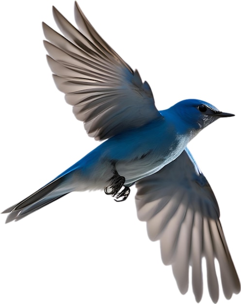 PSD closeup image of a mountain bluebird