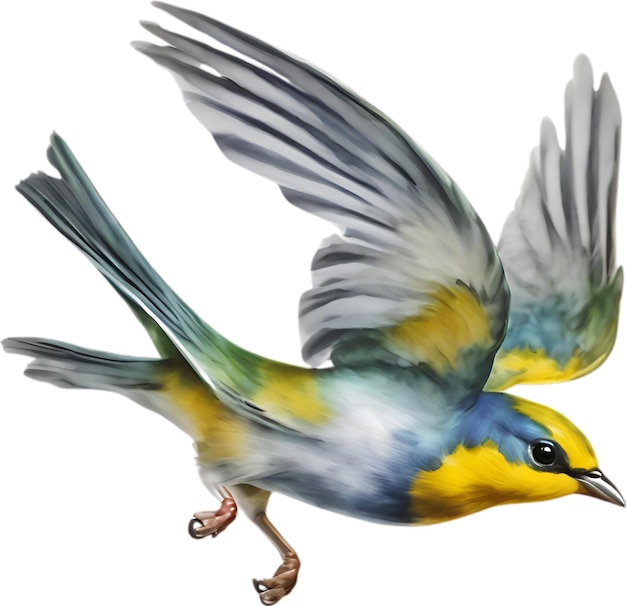 PSD 熱帯パルーラ鳥のクローズアップ画像