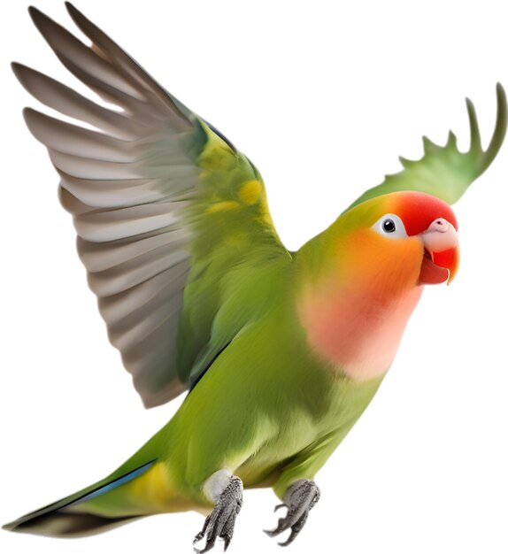 PSD closeup image of a peachfaced lovebird