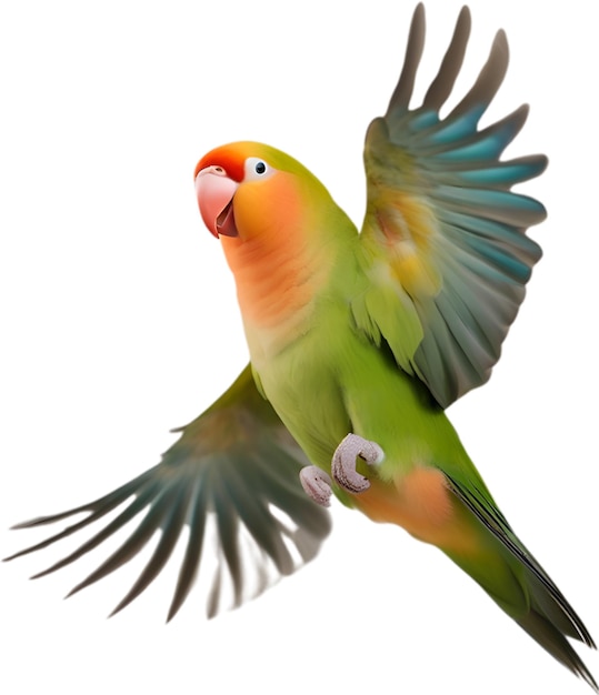 Closeup image of a peachfaced lovebird