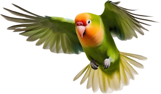 Closeup image of a peachfaced lovebird