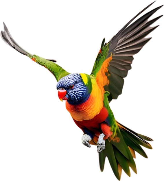 Closeup image of a rainbow lorikeet bird