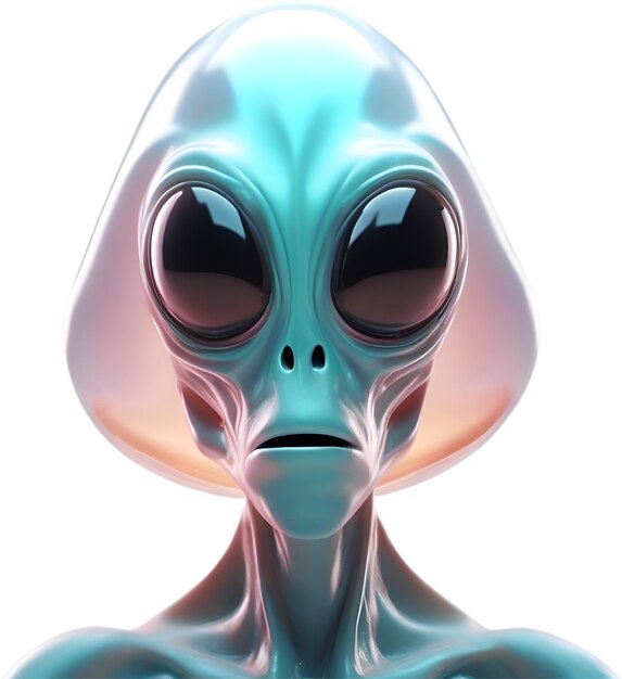 PSD closeup image of a skinny alien