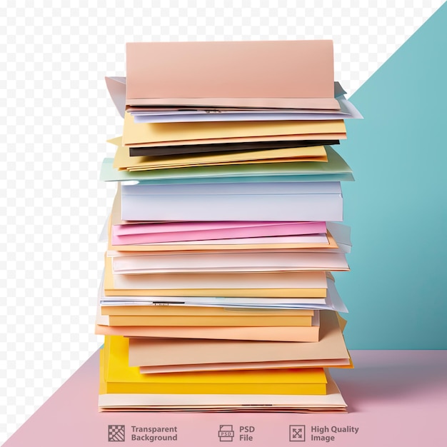 PSD closeup of a large pile of recycled paper envelopes relating to business