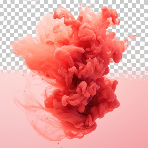 PSD closeup of a magenta ink splash resembling a flower petal on transparent background