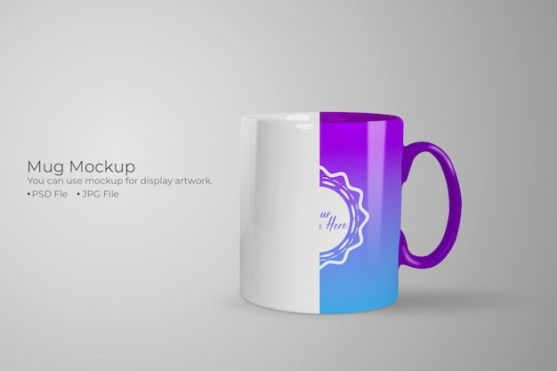 PSD closeup mug mockup product advertising isolated