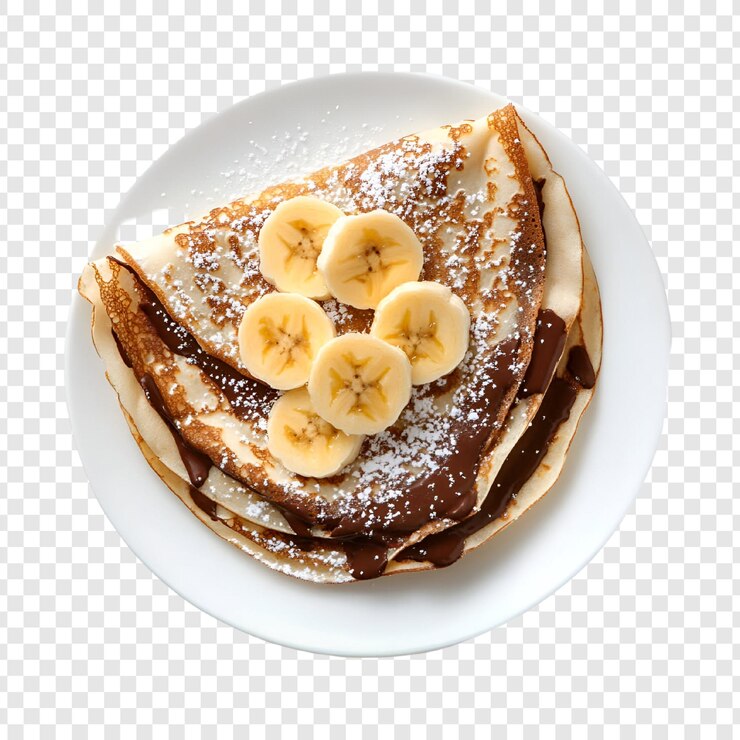 PSD closeup of a chocolate banana dessert creamy swirls sweet treat food photography