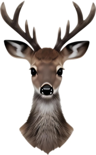 PSD closeup of a cute cartoon marsh deer icon