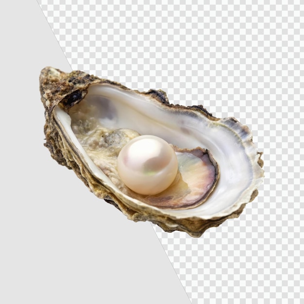 Closeup of a Pearl in an Oyster Shell