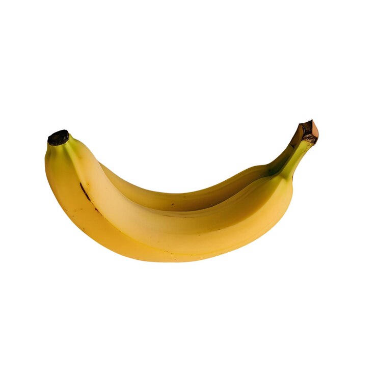 closeup of a solitary yellow banana