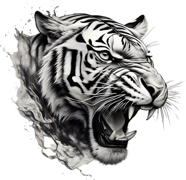 PSD Картина тигра вблизи