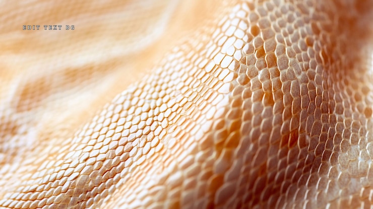 PSD closeup of pale orange reptile skin texture with subtle folds and scales