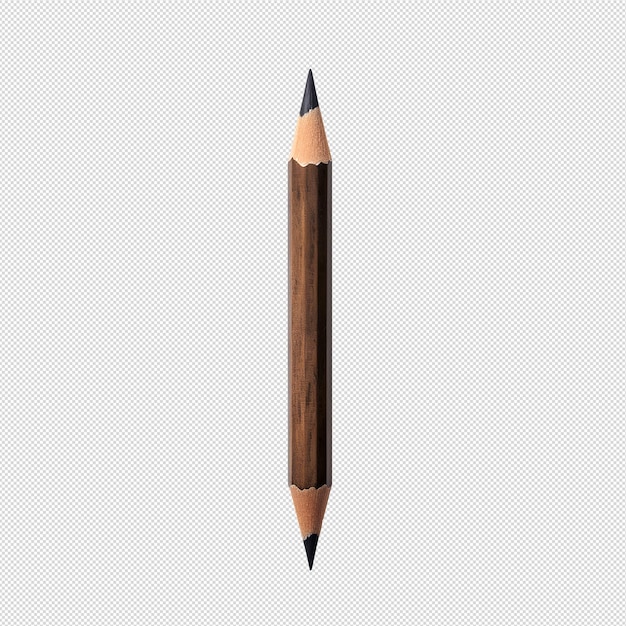 Closeup photo of brown pencil without background