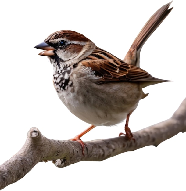 PSD a closeup photo of a cute sparrow bird