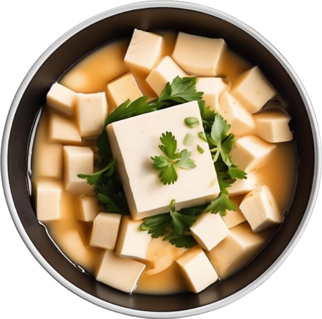 PSD foto da vicino del cibo al tofu aigenerated