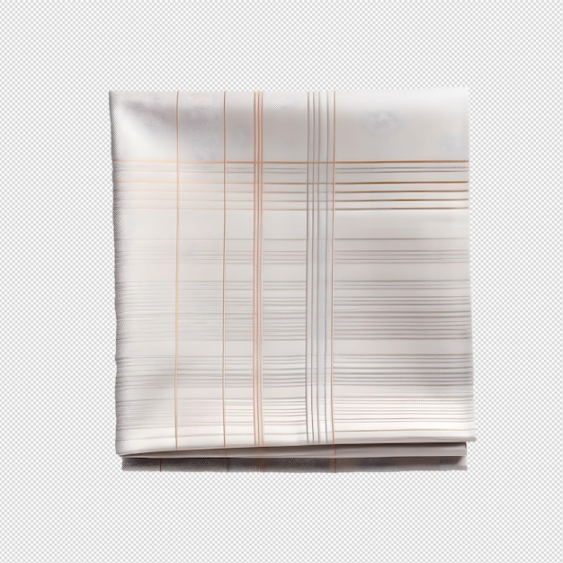 Closeup photo of white napkin without background