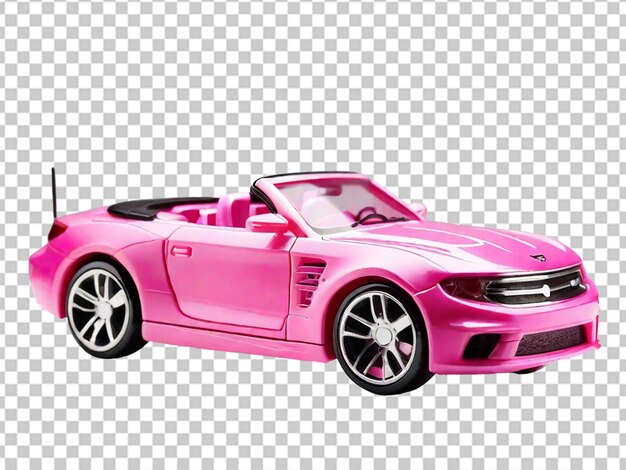 Closeup of pink toy convertible