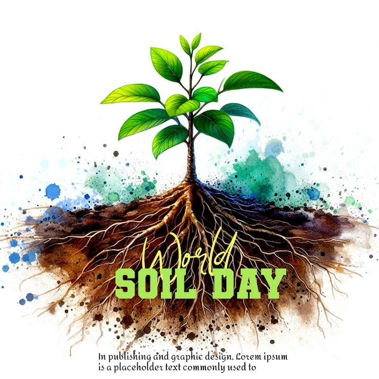 PSD closeup of plant and soil life cycle from roots