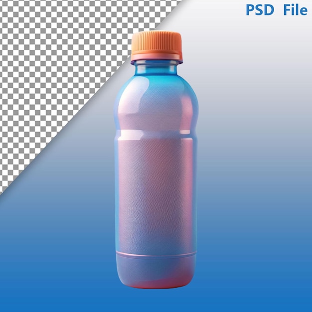 PSD closeup of plastic bottle