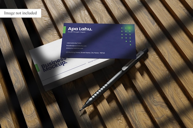 PSD closeup realistic business card mockup