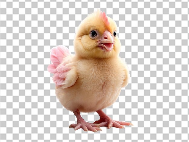 Closeup shot of a brown chick on a cloth