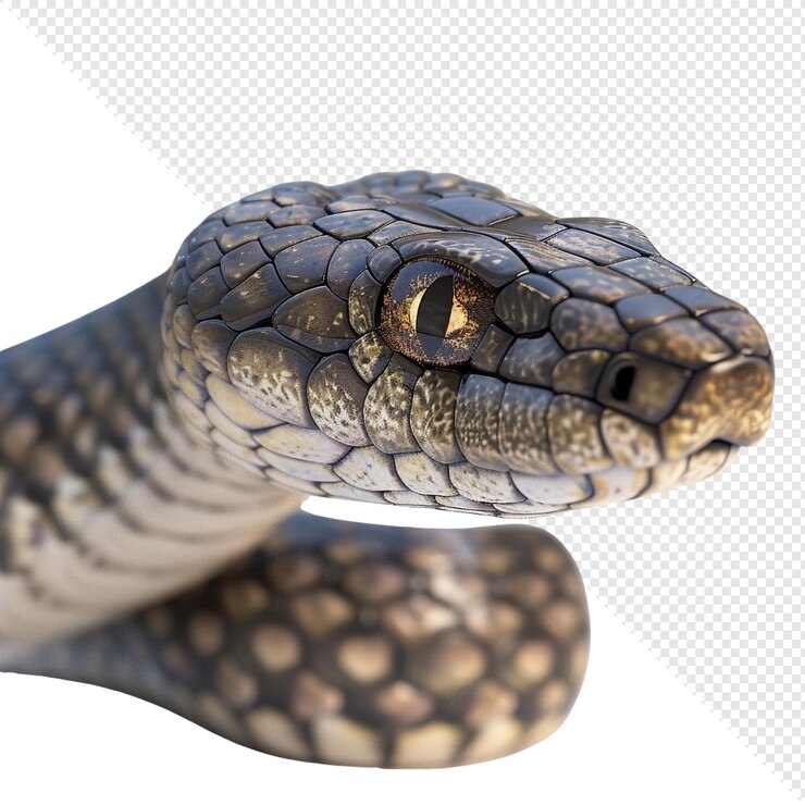 PSD closeup of a snakes head