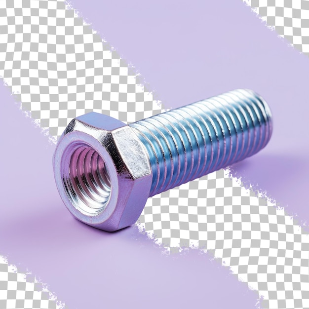 PSD closeup of a steel screw fastener