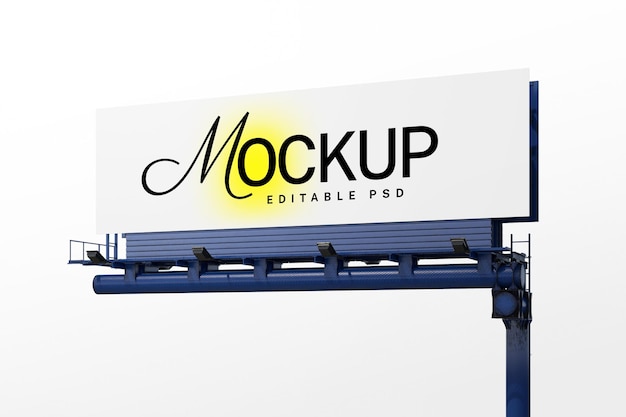 closeup street city billboard mockup template psd design