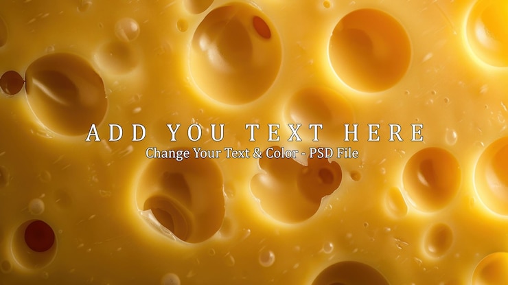 PSD closeup of swiss cheese