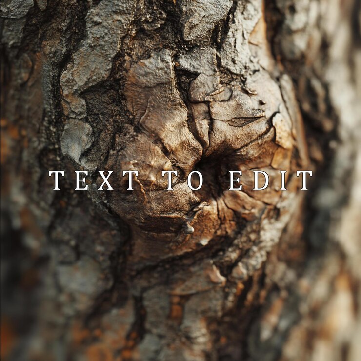 PSD closeup of tree bark with knot detail