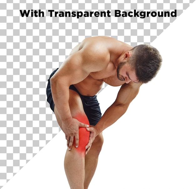무 부상을 입은 젊은이의 클로즈업 PNG PSD 투명한 배경에 고립