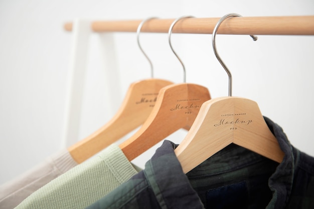 PSD clothes hanger mockup design