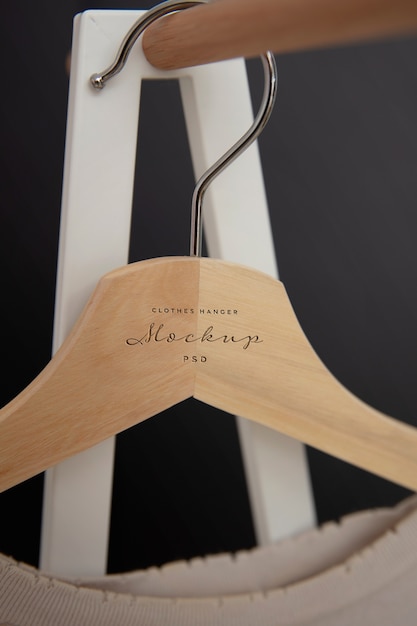 PSD clothes hanger mockup design