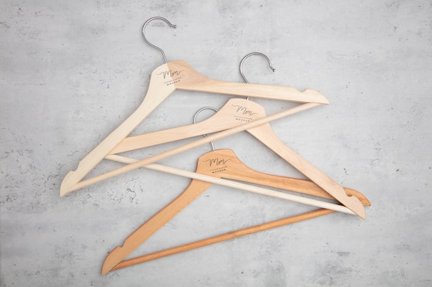 Clothes hanger mockup design