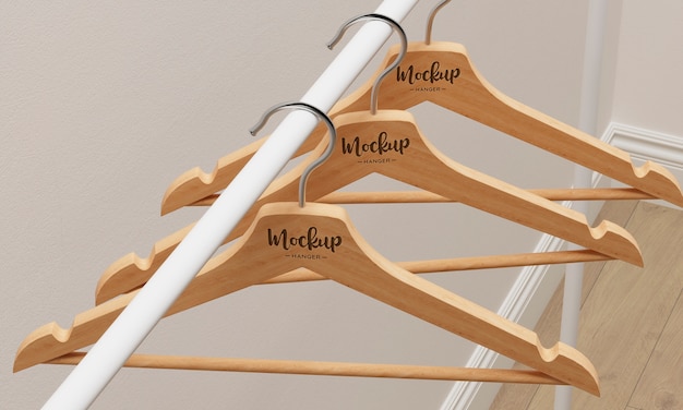 PSD clothes hanger mockup design