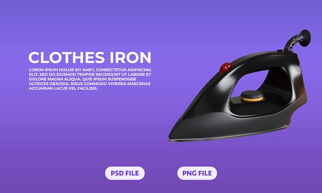 Clothes iron 3d icon