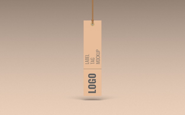 clothes label tag mockup front view