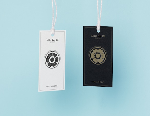 PSD clothes label tag mockup template