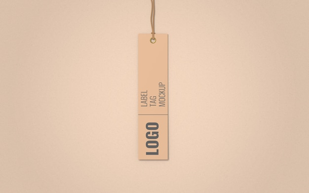 PSD clothes label tag mockup top view