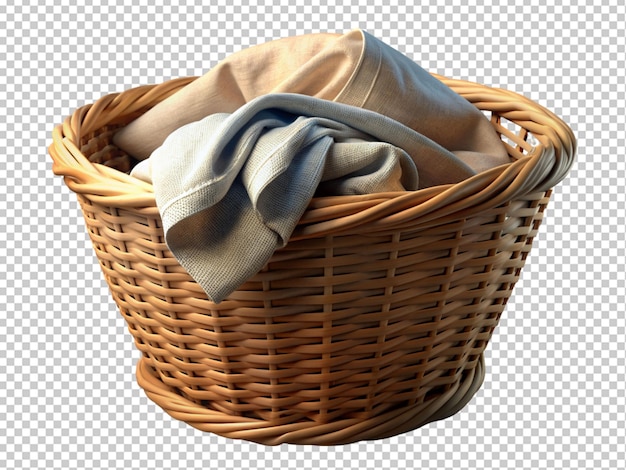 PSD clothes in laundry basket