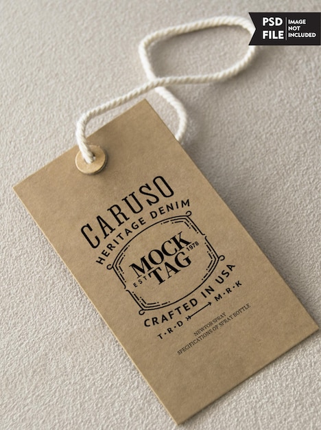 clothes tag mockup