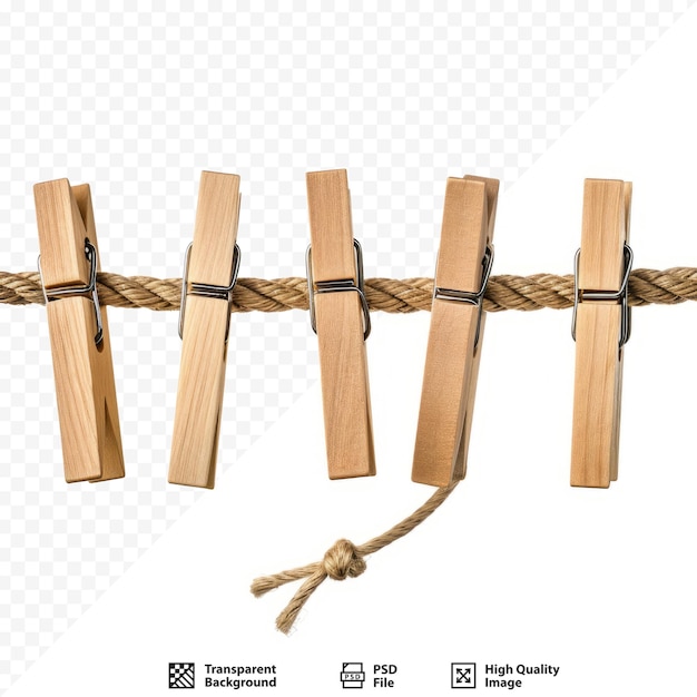 PSD clothespins on rope