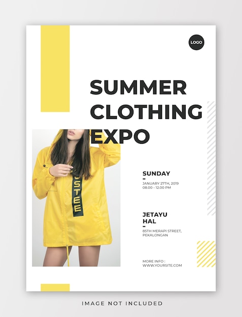 PSD clothing event flyer template