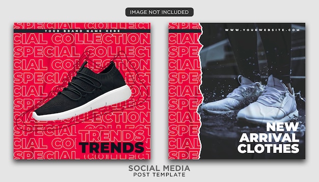 PSD clothing fashion social media post template