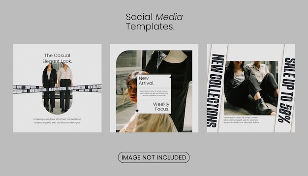 PSD 의류 패션 소셜 미디어 템플릿